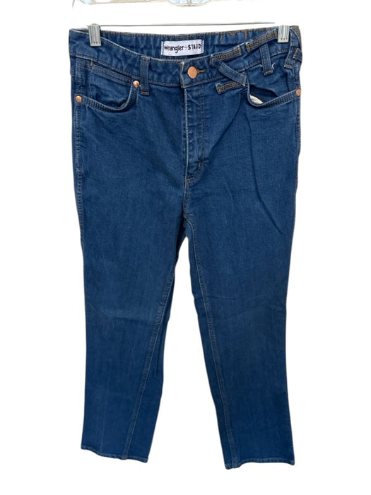 Wrangler x Staud Size 28 Dark Wash Cotton Blend High Waist Boot Cut Jeans Dark Wash / 28