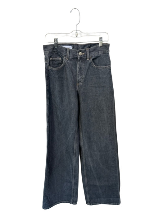 Zara Size 4 Gray Cotton Blend High Waist Wide Leg Jeans Gray / 4