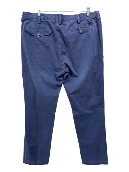 Polo Size 36 Blue Cotton Blend Solid Khakis Men's Pants Blue / 36