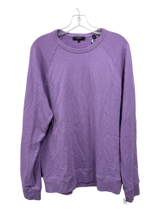 Vince NWT Size S Purple Cotton Blend Solid Sweatshirt Crew Long Sleeve Shirt Purple / S