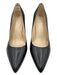Marc Fisher Shoe Size 9.5 Black Leather Upper Block Heel Pointed Toe Pumps Black / 9.5