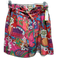 Mille Resort & Travel Size M Pink, Orange, Purple Cotton Paper Bag Waist Shorts Pink, Orange, Purple / M
