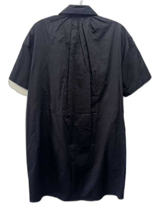 Pomander Place Size S Black & Gold Cotton Short Sleeve 1/2 Button Pockets Dress Black & Gold / S