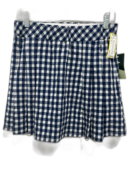 Tuckernuck Size M Blue & White Nylon & Polyester Elastic Waist Gingham Skort Blue & White / M