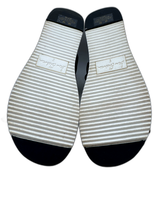 Sam Edelman Shoe Size 8 Black, Beige, White Leather Scrunch Detail Print Sandals Black, Beige, White / 8