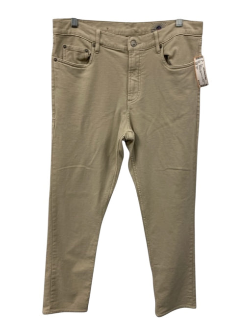 Faherty Size 33 Beige Cotton Blend Solid Khakis Men's Pants Beige / 33