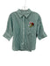 Maeve Size 6 Green, White, Multi Cotton Short Sleeve Floral Embroidery Top Green, White, Multi / 6