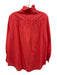 Tuckernuck Size S Coral Pink Cotton 1/2 Sleeve 1/4 Button Ruffle Mock Neck Top Coral Pink / S