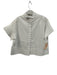Tuckernuck Size S White Cotton stand collar Short Sleeve Buttons Crop Top White / S