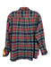 Sezane Size 36 Green, Blue, Red Cotton Flannel Plaid Long Sleeve Buttons Top Green, Blue, Red / 36