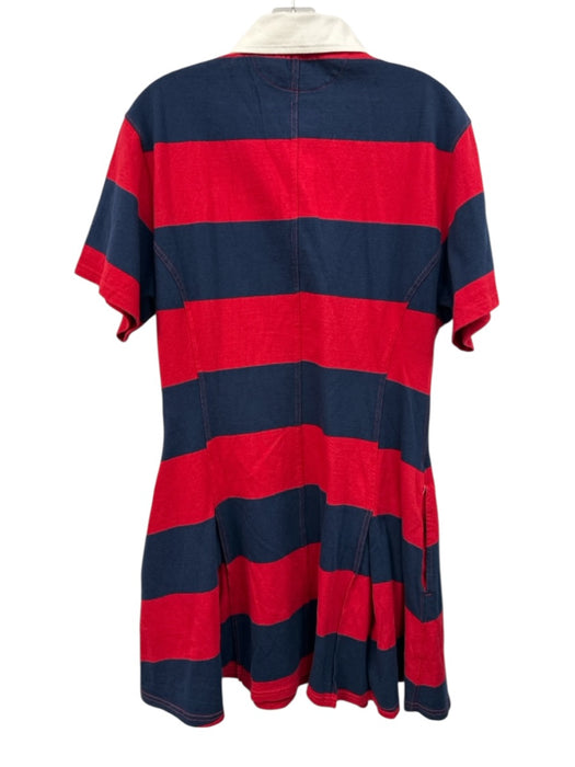 Polo Ralph Lauren Size M Red, Blue, White Cotton Short Sleeve Stripe Dress Red, Blue, White / M