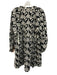 Hyacinth House Size S Black & Cream Rayon & Nylon Long Balloon Sleeve Dress Black & Cream / S