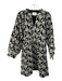 Hyacinth House Size S Black & Cream Rayon & Nylon Long Balloon Sleeve Dress Black & Cream / S