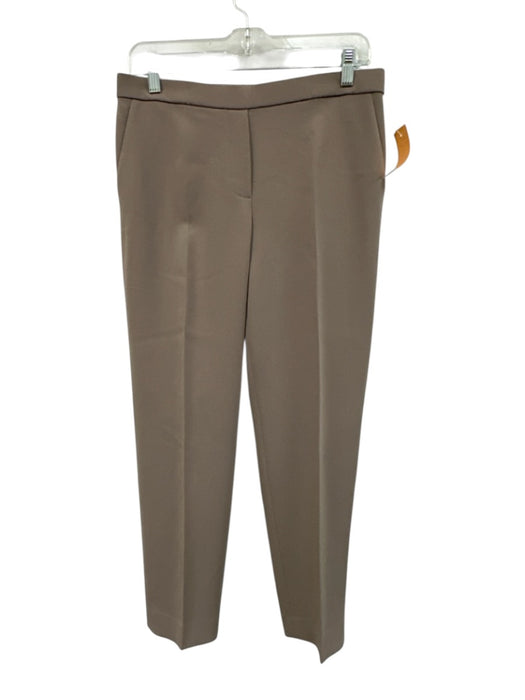 Theory Size 6 Taupe Beige Triacetate & Polyester Elastic Waist Trouser Pants Taupe Beige / 6