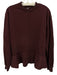 Sweaty Betty Size S Burgundy Cotton Ribbed Neck Paneled Long Sleeve Sweater Burgundy / S