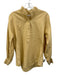 Ann Mashburn Size S Yellow & White Cotton Long Sleeve Gingham Check Collar Top Yellow & White / S