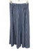 Le Bop Size M Blue & Black Cotton Vertical Stripes Elastic Waist Maxi Skirt Blue & Black / M