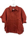 COS Size XS Rust Red Linen Short Sleeve 1/4 Button Breast Pocket Top Rust Red / XS
