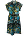 Tuckernuck Size M Blue, Green, Yellow Polyester Short Sleeve Floral Print Dress Blue, Green, Yellow / M