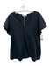 COS Size S Navy Blue Cotton Cap Sleeve V Neck T Shirt Top Navy Blue / S