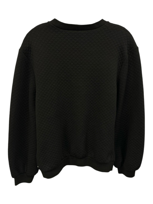 Pearl by Lela Rose Size M Black Polyester Long Sleeve Diamond Quilt Sweater Black / M