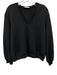 Pearl by Lela Rose Size M Black Polyester Long Sleeve Diamond Quilt Sweater Black / M
