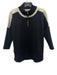 Tuckernuck Size XS Black & Cream Modal Blend Long Sleeve Side Stripe Zip Top Black & Cream / XS
