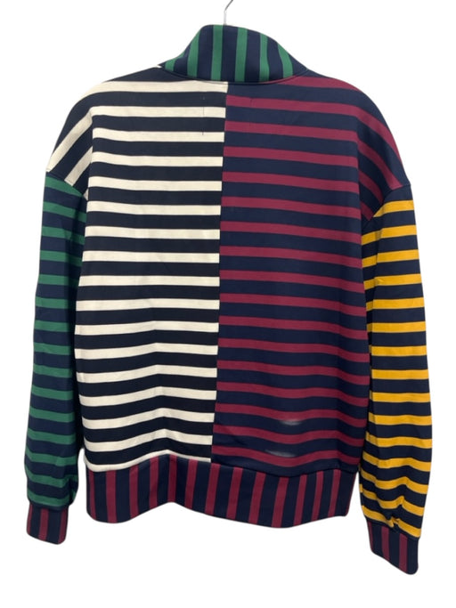 Addison Bay Size S Navy, Burgundy & Green Cotton Blend Long Sleeve Striped Top Navy, Burgundy & Green / S