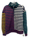 Addison Bay Size S Navy, Burgundy & Green Cotton Blend Long Sleeve Striped Top Navy, Burgundy & Green / S