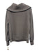 Varley Size Small Taupe Cotton Ribbed Long Sleeve Gold Zipper Sweatshirt Sweater Taupe / Small