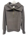 Varley Size Small Taupe Cotton Ribbed Long Sleeve Gold Zipper Sweatshirt Sweater Taupe / Small
