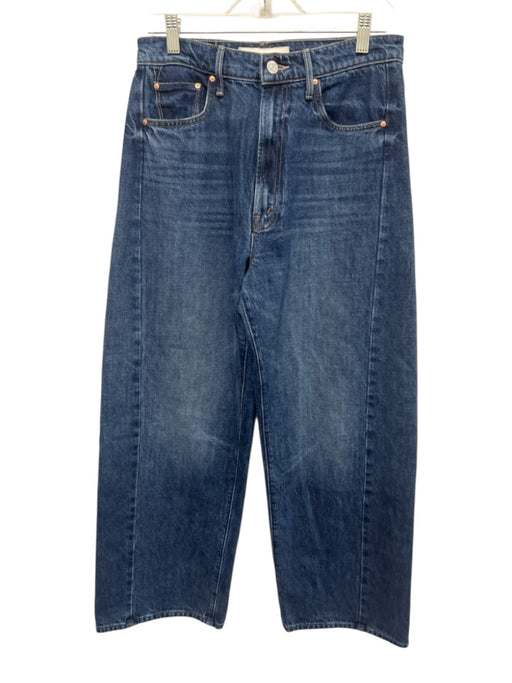 Mother Size 28 Med Dark Wash Cotton Denim High Rise Zip & Button 5 Pocket Jeans Med Dark Wash / 28