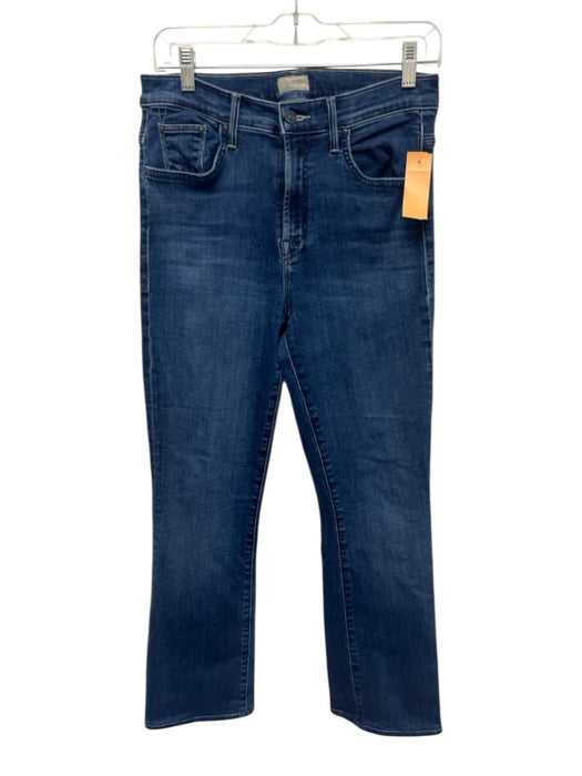 Mother Size 29 Dark Wash Cotton Denim High Rise Zip & Button Straight Jeans Dark Wash / 29