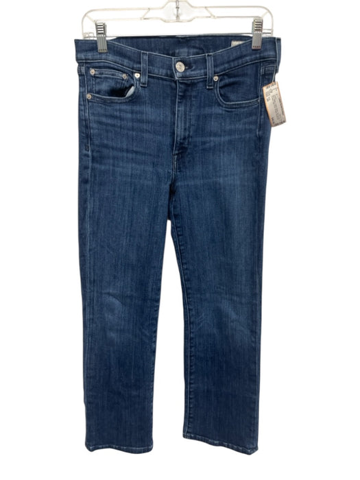 AYR Size 29 Med Wash Cotton Denim Zip & Button 5 Pocket High Rise Straight Jeans Med Wash / 29