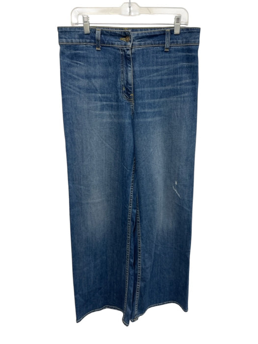 Nili Lotan Size 30 Med Light Wash Cotton Denim High Rise Whiskering Jeans Med Light Wash / 30