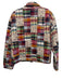 Avec Les Filles Size S Burgundy, Green & Multi Cotton Patchwork Zip Front Jacket Burgundy, Green & Multi / S