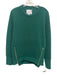 Addison Bay Size S Green Polyester Ribbed Long Sleeve Gold Zipper Sweater Green / S