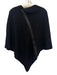 Lululemon Black & Amber Merino Wool Knit Zipper Detail Handkerchief Hem Poncho Black & Amber / One Size