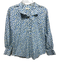 Ann Mashburn Size S Blue, Green, White Cotton Long Sleeve Floral Print Top Blue, Green, White / S