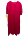 Lake Size M Hot pink Cotton Gauze Short Puff Sleeve V Neck Maxi Dress Hot pink / M