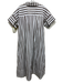 Banana Republic Size XS/S Brown & White Cotton Short Sleeve Stripe Midi Dress Brown & White / XS/S