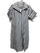 Banana Republic Size XS/S Brown & White Cotton Short Sleeve Stripe Midi Dress Brown & White / XS/S