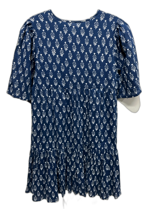 India Collection Emerson Fry Size XS/S Dark Blue & White Cotton Dress Dark Blue & White / XS/S