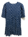 India Collection Emerson Fry Size XS/S Dark Blue & White Cotton Dress Dark Blue & White / XS/S