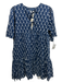 India Collection Emerson Fry Size XS/S Dark Blue & White Cotton Dress Dark Blue & White / XS/S