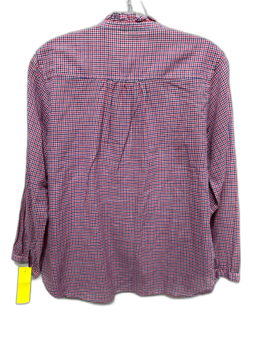 Trovata Birds of Paradis Size S Red, White, Blue Cotton 3/4 Sleeve Gingham Top Red, White, Blue / S