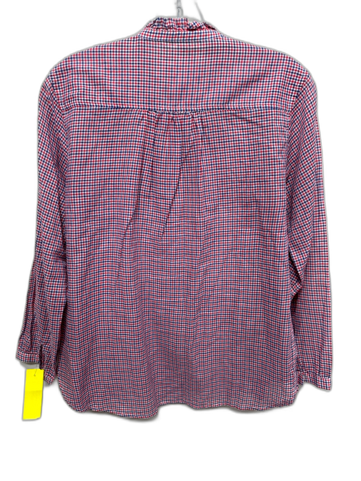 Trovata Birds of Paradis Size S Red, White, Blue Cotton 3/4 Sleeve Gingham Top Red, White, Blue / S