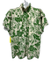 Hunter Bell Size S Green & Cream Silk Short Sleeve Floral Print Split V Neck Top Green & Cream / S