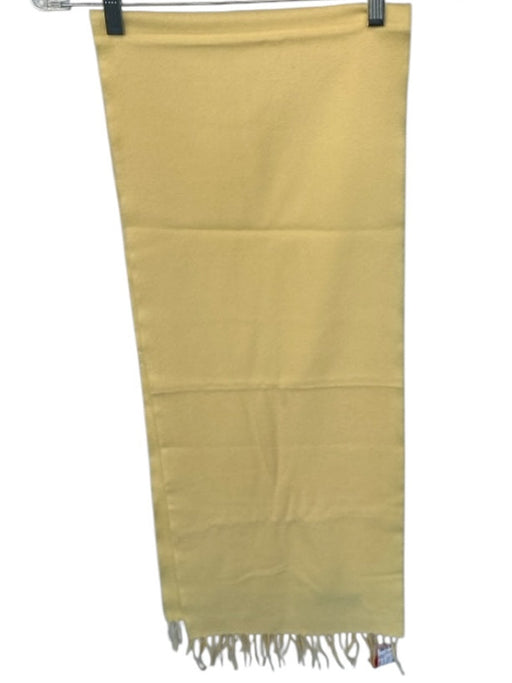 Butter Yellow Cashmere Fringe scarf Butter Yellow / One Size