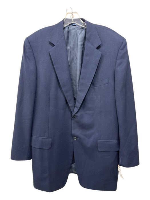 Canali Navy Wool Blend Solid 2 Button Men's Blazer Navy / 56